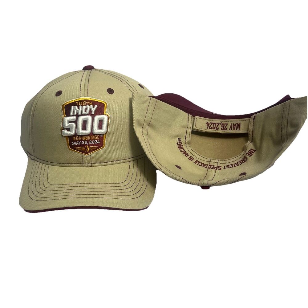 Indy 500 Hat Indy Gainbridge Tan Hat 108th Racing Hat $35 New Greatest Spectacle